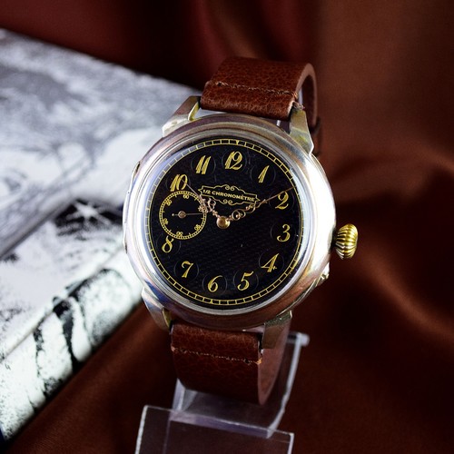 Vintage Watch CHRONOMETRE Antique Marriage Swiss Men's Wristwatch Serviced - Picture 4 of 14