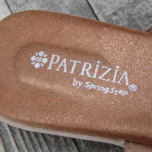 Patrizia Spring Step Mizi Sandal Low Wedge Slide Rhinestone Strappy 39 Silver - Picture 10 of 12