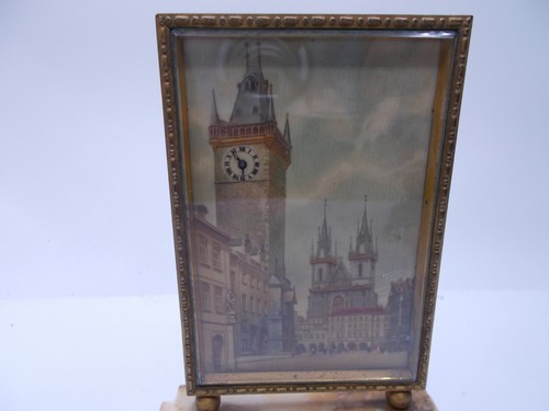 Antique Didisheim Goldschmidt Juvenia La Tour de l' Horloge Hand Painted Clock - Picture 2 of 16