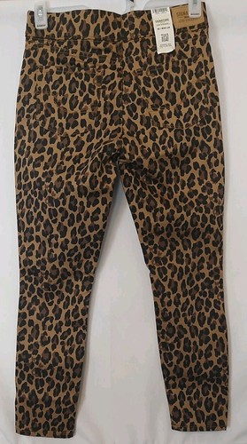 Nuevo con etiquetas Firma Levi Strauss Animal Print Pull On Ajustado Mujer 6S W28 L28 - Imagen 2 de 3