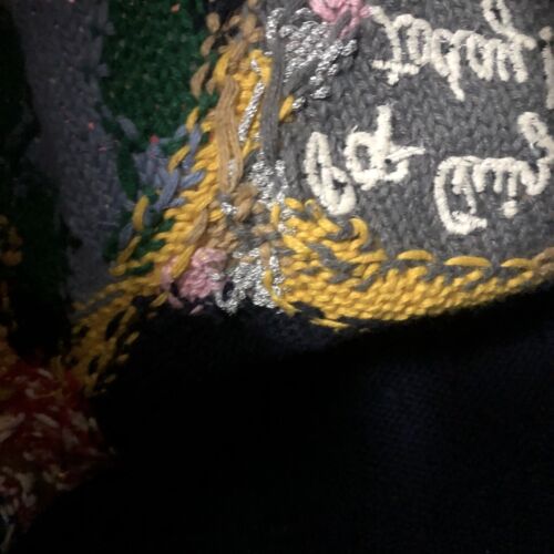 Design Options XL Christmas Medium Sweater Holiday Granny USA Navy Teacher 1990 - Picture 11 of 20
