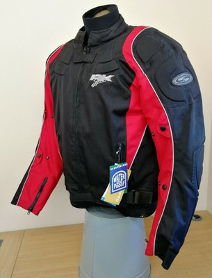 RKSports COMMANDER WATERPROOF MOTORCYCLE MOTORBIKE JACKET BLACK CE ARMORS