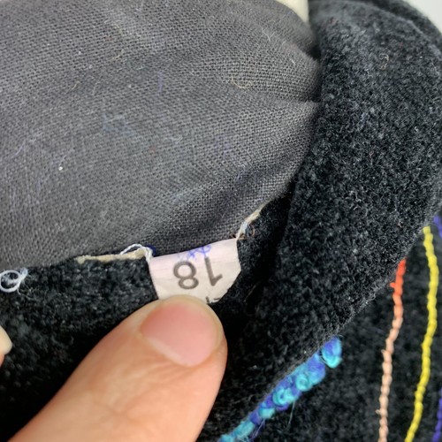 Vintage new direction jacket cardigan rainbow funky embroidered Sz M ? - Picture 6 of 7