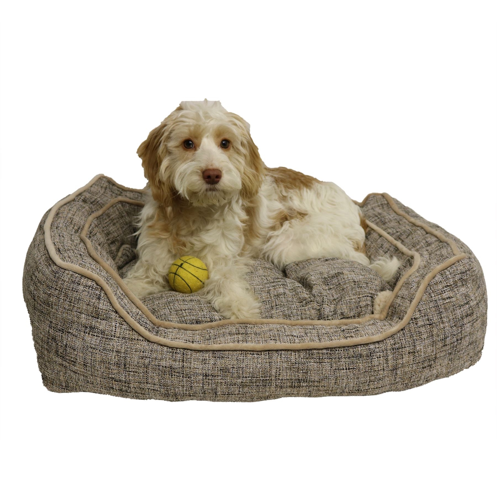 Luxury Slate & Oatmeal Square Dog Bed Bedding (Medium- 25 ) Luxury Slate & Oatmeal Square Dog Bed Bedding (Medium- 25 )