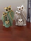1PC Resin Owl Family Decoration – Animal Figurine for Home Decor Living Room