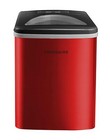 Portable Compact Maker, Ice Making Machine, Red Stainless, Medium