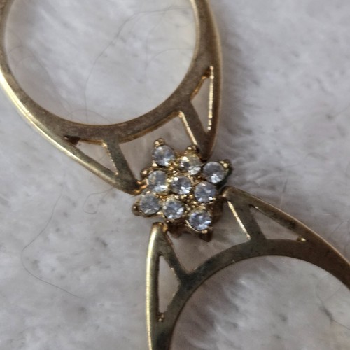 Anillo Cambiable De Colección Talla 7 Circonita Cúbica a Amatista Tono Dorado Anillo - Imagen 4 de 8