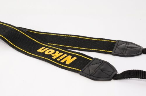 Near MINT Genuine Nikon Camera Neck Shoulder Strap Yellow and Black From Japan - Picture 6 of 11