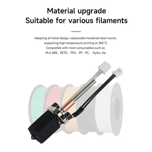 Upgrade Heating Hotend Kit Quick-Swap Nozzle for Ender 3 V3/plus 3D Printer Part - Photo 4/29