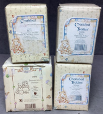 Lot of 4 Vintage 1990s Enesco Cherished Teddies - Orig. Boxes - See Description