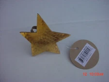 12  Gold  Star  Napkin  Rings  NEW