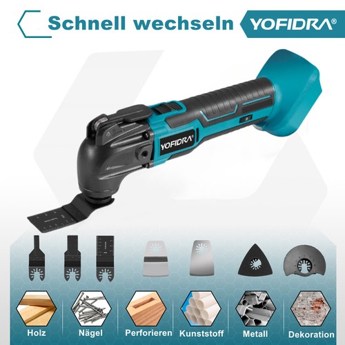 Batería 18V Herramienta Multifunción Para Makita Multi-Tool Oscilante +22x Accesorios - Imagen 3 de 15