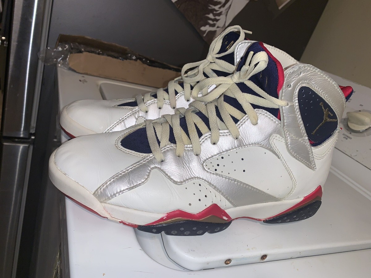 Air Jordan 7 OG Olympic 1991 1992 Size 11 100% WEARABLE! | eBay Air Jordan 7 OG Olympic 1991 1992 Size 11 100% WEARABLE! | eBay