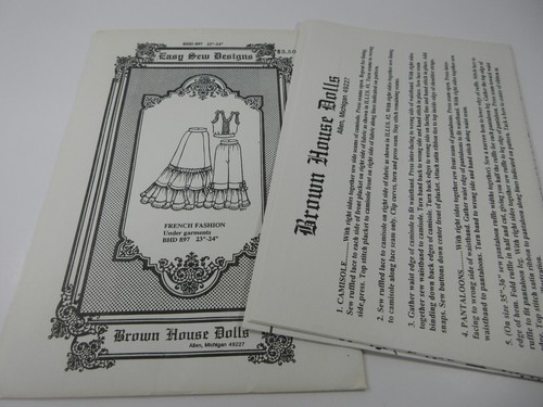 Brown House Dolls Easy Sew Designs Clothing Patterns - Full, Unused, Uncut - NEW - Picture 61 of 177