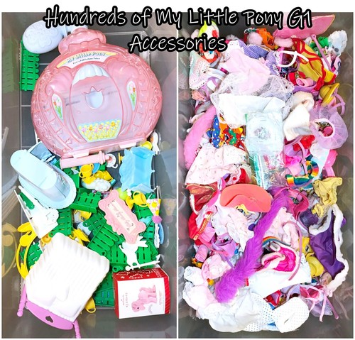 My Little Pony MLP G1 Vtg 1980's Massive Lot of Accessories Clothing Pony Wear