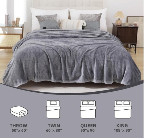 queen size Fleece Blanket Fleece Blanket throw 50 x 60 queen twin size king size - Picture 6 of 74