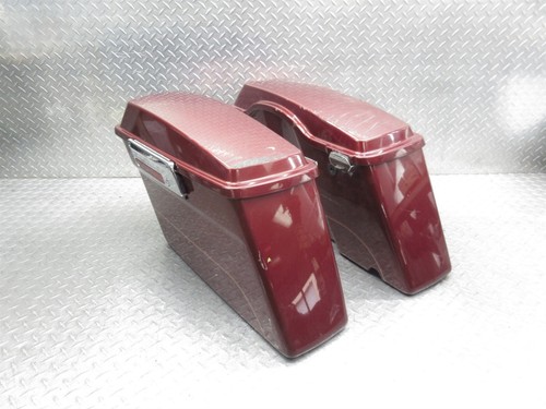 2009 09 Harley FLHR Roadking Left Right Saddlebag Pannier Set READ NOTES - Picture 5 of 24