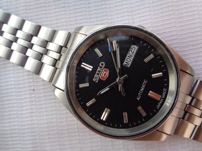 REFURBISHED VINTAGE SS 6309-7200 SEIKO 5 BLACK DIAL MENS AUTOMATIC  WRISTWATCH | eBay
