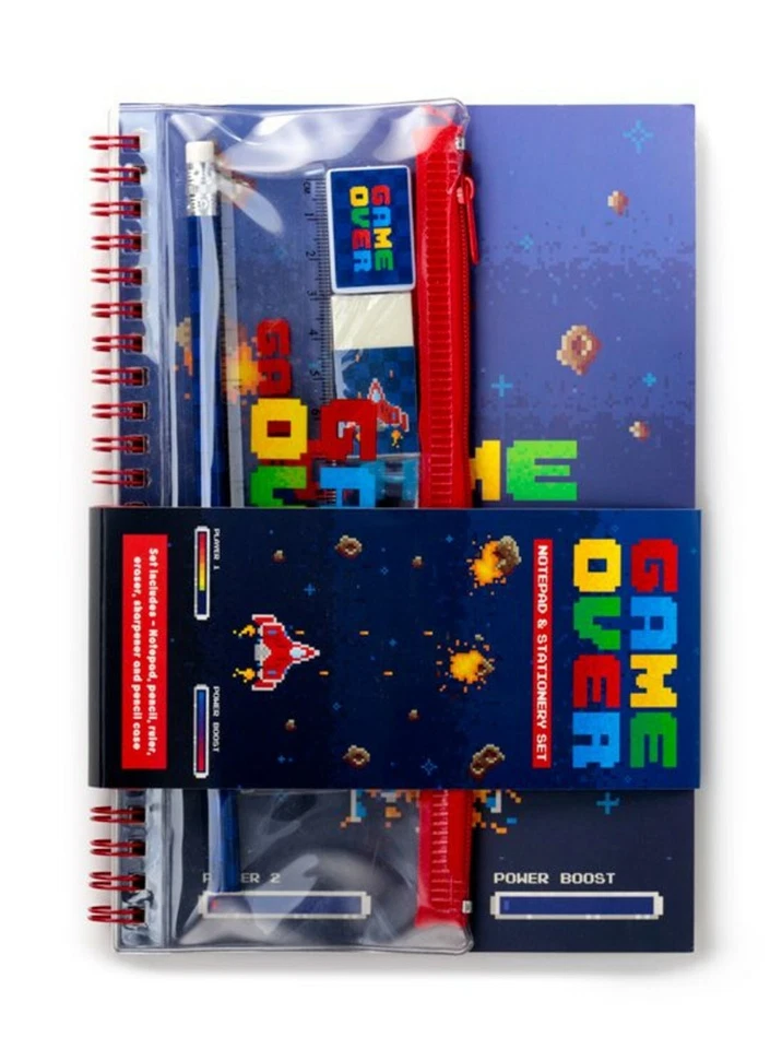 Schreibset Kinder Game Over 5-teilig