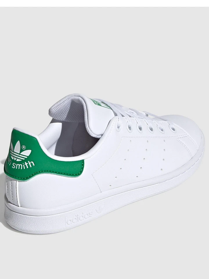 Adidas Stan Smith Juniors/Womens Trainers - ALL UK SIZES - White/Green - FX7519. - Image 2 of 4