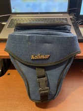Kalimar Travel Camera Case Bag Belt Loop Pocket Zipper Blue Canvas Vintage