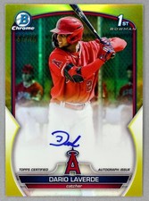 2023 Bowman Chrome 1st Auto Dario Laverde #CPA-DL Yellow Refractor /75 READ