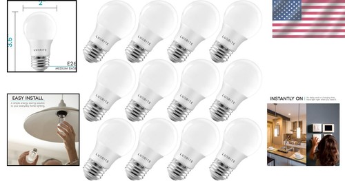 Brighten Up with 12 A15 LED Bulbs - 7W, 10,000 Hour Lifespan, Warm White Glow - Picture 2 of 9