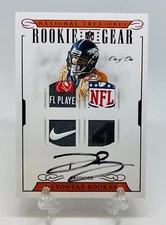 2016 Devontae Booker Rookie 1/1 One Of One National Treasure 4 Patch On Card Aut