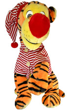 Disney Christmas Tigger plush 19  Tall Wearing Red And White PJ  s