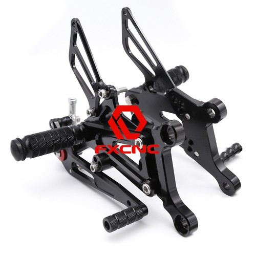 Para Aprilia RS125 2T (GP) 1996-2010 CNC Negro Reposapiés Escaleras Pedales - Imagen 10 de 13