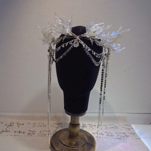 Headdress Hair Crown Super Fairy Tassel Headband Hair Accessories - Picture 3 of 16