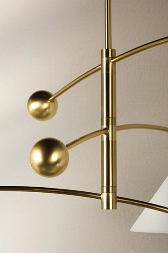 Mid Century chandelier for ceiling 3 holder chandelier ceiling fixture - Picture 6 of 6