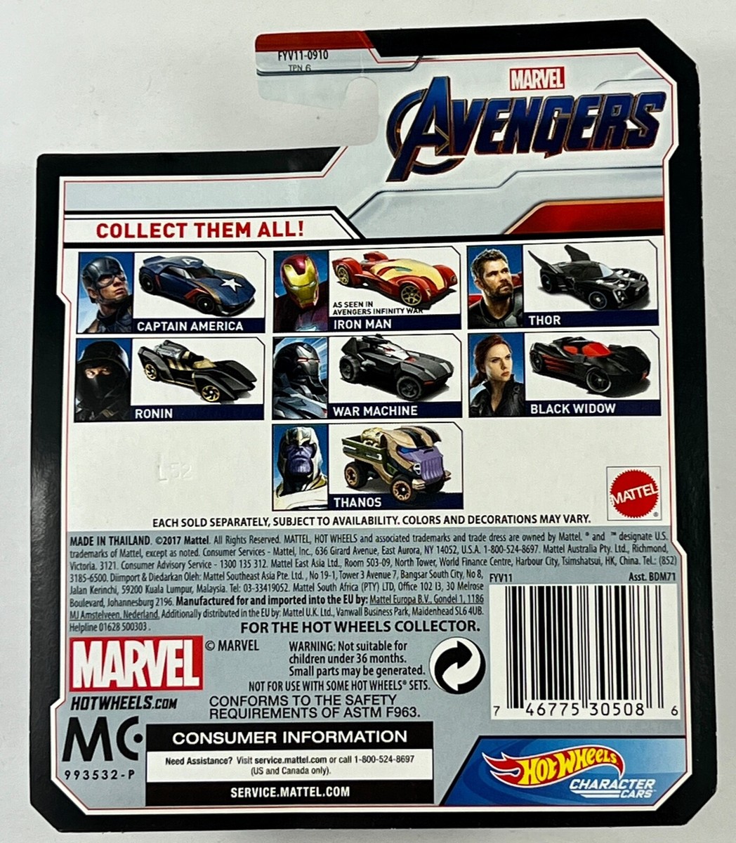 HOT WHEELS CAPTAIN AMERICA MARVEL AVENGERS RARE CARD