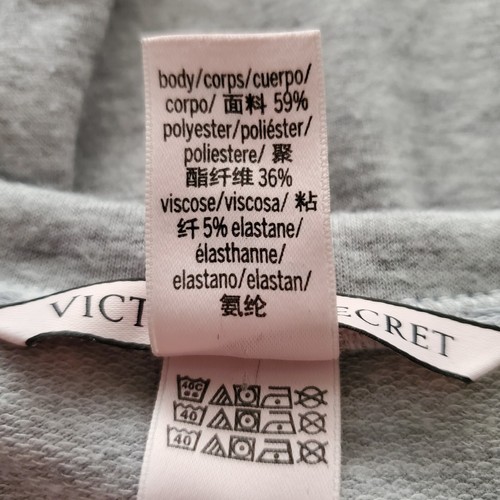 Victoria's Secret Gray Long Sleeve Open Front Hooded Cardigan Women's Medium  - Foto 7 di 11