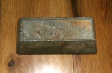 Vintage National Lead Company Lead Bar Ingot Brick 5 Pounds Rare Numbered