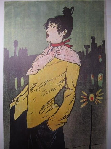 LUCIEN METIVET Darstellung Eugenie Buffet Jugendstil Plakat 1980-er - Bild 5 von 9