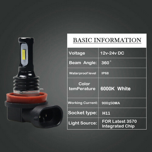 For Ford Edge 2007 2008 2009 2010 Combo 6×LED Headlight Bulbs + Fog Light 6000K - Picture 4 of 12