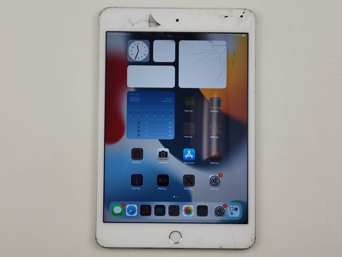 Apple iPad Mini 4 (A1538) 64GB - Silver (Wi-Fi Only) 7.9" - CRACKED - J9603