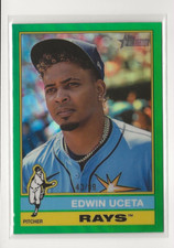 2025 Topps Heritage Chrome Green Refractor #390 Edwin Uceta /99 - NM-MT
