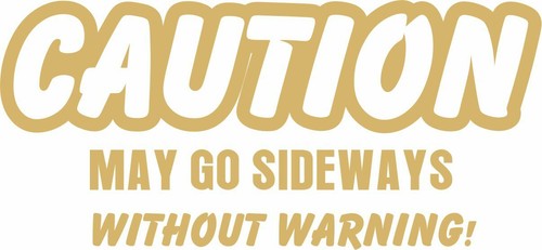 Car Sticker Van Funny Window Bumper Caution May Go Sideways Without warning - Picture 3 of 7