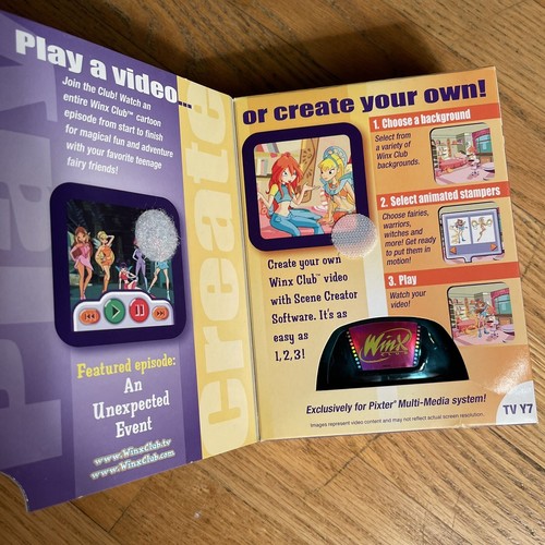 Winx Club w/ Scene Creator Software PIXTER Cartridge Software New w/ Torn UPC - Picture 2 of 4
