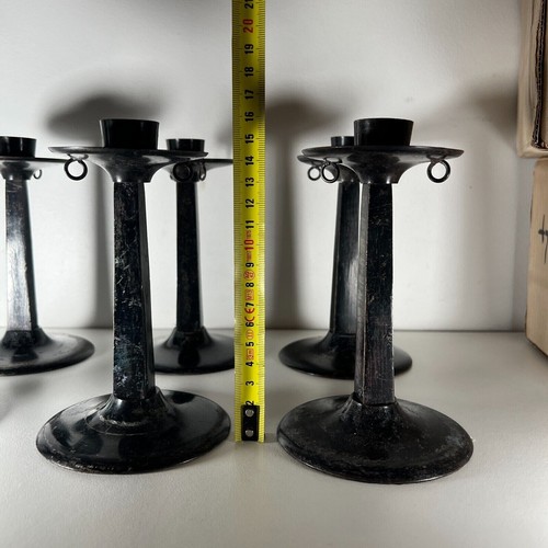 Candelsticks x6 POINT À LA LIGNE Paris Handmade - Made in India - Christmas or - Picture 3 of 8