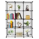 DIY Modular 12Cube Shelving Unit Modular Cubbies Mesh Grid Storage Multifunction