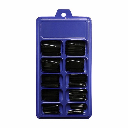 100 pcs Coloured Long Full Cover False Nails Ballerina Coffin French Acrylic ➳ - Picture 37 of 44