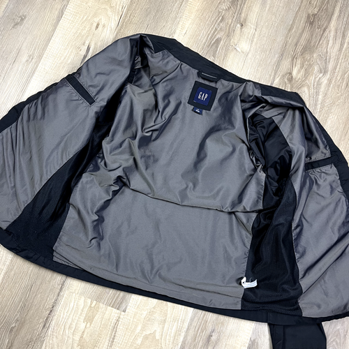 Chaqueta De Colección GAP Herrington Negra Bolsillo Interior Forrada Y2K Desteñida Grande Motociclista L - Imagen 3 de 11