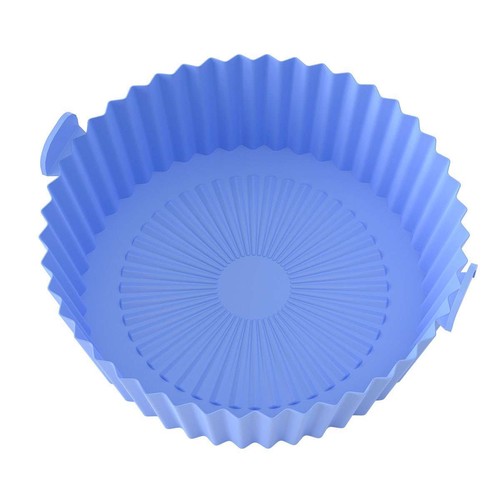 Air Fryer Silicone Pot Air Fryer Basket Non-Stick Safe Reusable Oven Tray Round - Picture 13 of 14