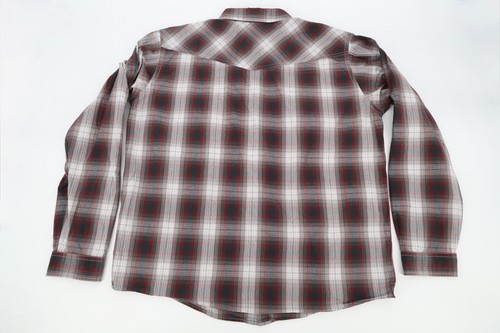 Patagonia Good Shirt Mens Large Button Up Red Gray Plaid Long Sleeve - Picture 6 of 9
