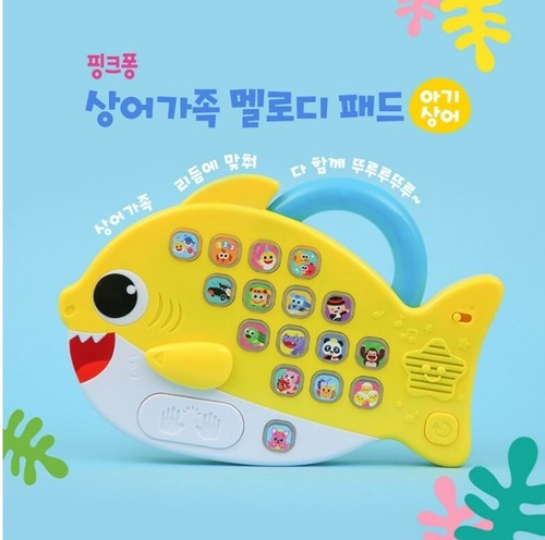 Pinkfong Baby Shark Family Melody Pad Popular Korean 16 Songs 10 Sound Light - Picture 2 of 8