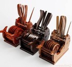 Natural Wood Carved Kong Fu Tea Tool Set Fish Design Drinking Woodware Home Tool