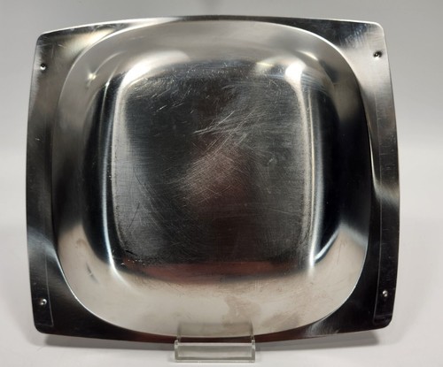 Vintage SELANDIA Denmark MCM Stainless Steel Serving Bowl or Tray - Picture 4 of 11